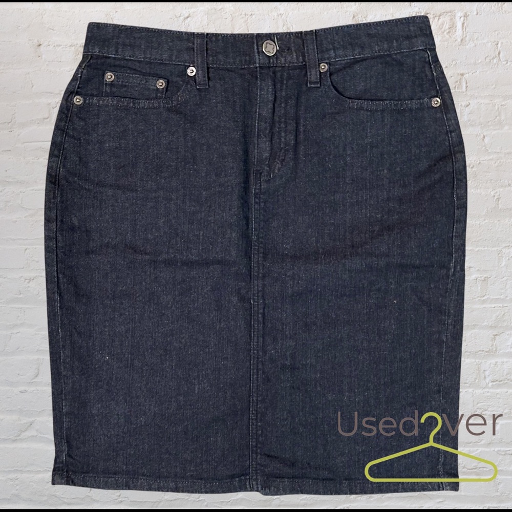 LIZ CLAIBORNE DARK DENIM SKIRT SZ 8 NEW